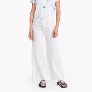 Mother Superior The Undercover Ankle Fray Jeans Sz 27 White Stretch